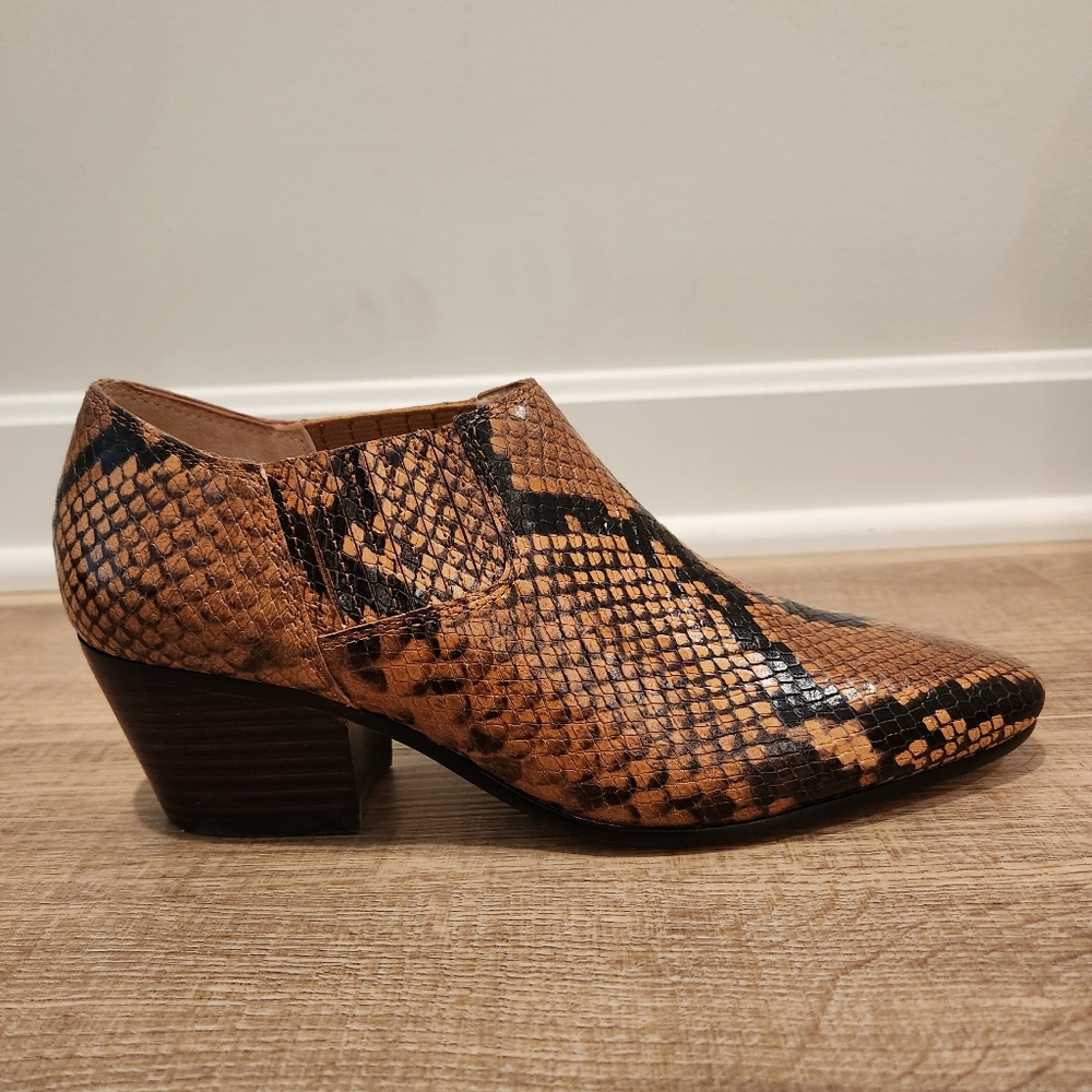 J. Crew Piper Low Ankle Boots In Snake-embossed Italian Leather, Women's 6